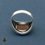 انگشتر عقیق قرمز منحنی اسپرت مردانه - کد 10468 - تصویر 4