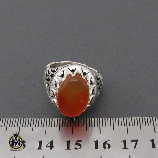 انگشتر عقیق یمن مردانه هنر دست استاد صانعی - کد 10409 - تصویر 4