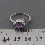 4 انگشتر آمتیست طرح یاسمن زنانه - کد 2235 - تصویر 4