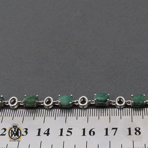 دستبند زمرد معدنی طرح خاطره زنانه - کد 1093 - تصویر 4