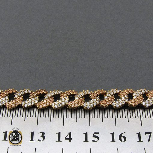 4 دستبند نقره زنانه طرح کارتیه نگین دار - کد 1089 - تصویر 4