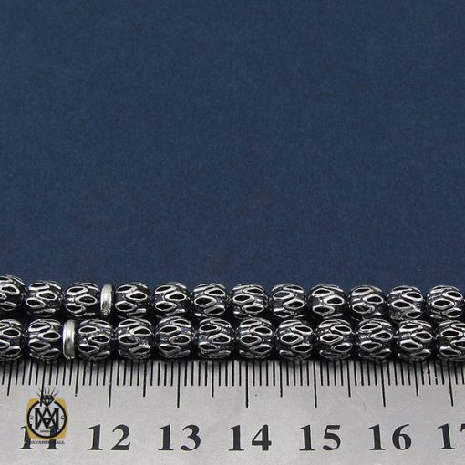 تسبیح 33 دانه نقره عیار 925 - کد 4308 - تصویر 4