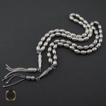 4 تسبیح 33 دانه نقره هلی طرح نقره ای - کد 4310 - تصویر 4