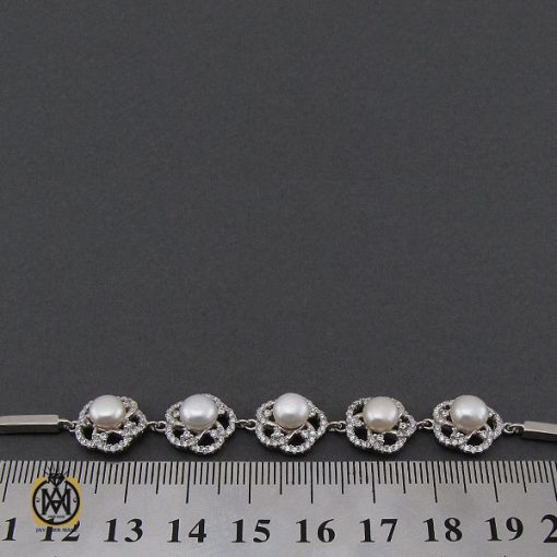 4 دستبند مروارید پرورشی طرح تلان زنانه - کد 1082 - تصویر 4