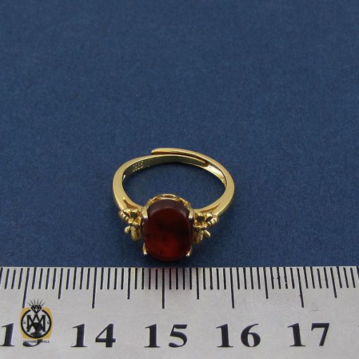 انگشتر عقیق یمن طرح آوا زنانه - کد 2243 - تصویر 4