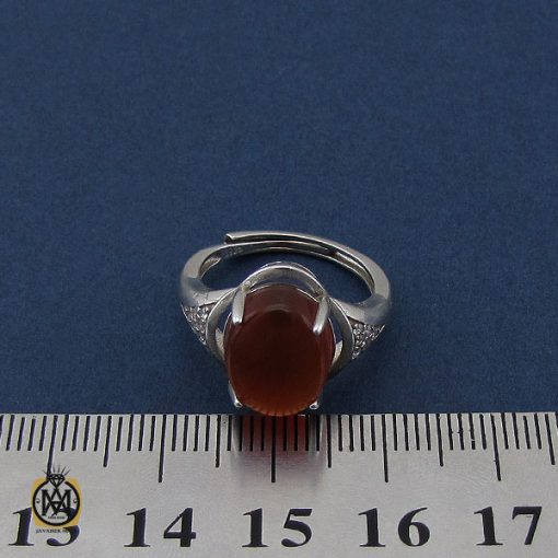 انگشتر عقیق یمن طرح آیدا زنانه - کد 2244 - تصویر 4