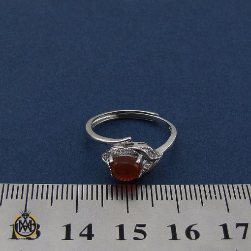 4 انگشتر عقیق یمن طرح امیرا زنانه - کد 2246 - تصویر 4