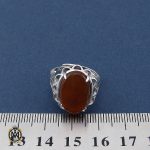4 انگشتر عقیق یمن طرح پیچک زنانه - کد 2247 - تصویر 4