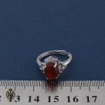 4 انگشتر عقیق یمن طرح تینا زنانه - کد 2249 - تصویر 4