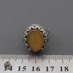 4 انگشتر عقیق یمن با حکاکی ماشاالله لا قوه الا بالله ان ترن انا اقل منک مالا و ولدا مردانه – کد 10494 - تصویر 4