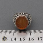 انگشتر عقیق یمن شرف الشمس با حکاکی ماشاءالله لا قوه الا بالله ان ترن انا اقل منک مالا و ولدا مردانه - کد 10411 - تصویر 4