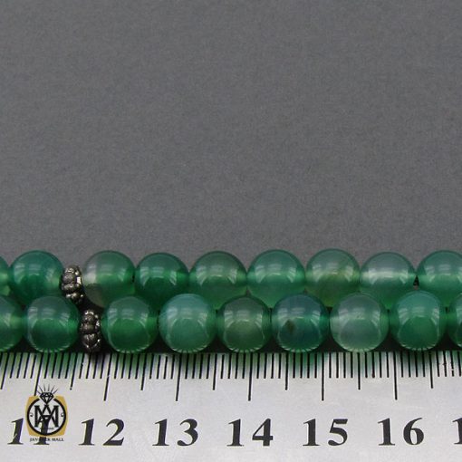 تسبیح 33 دانه عقیق سبز خوش رنگ - کد 4235 - تصویر 4