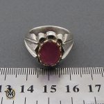 انگشتر یاقوت سرخ مردانه دست ساز - کد 10413 - تصویر 4