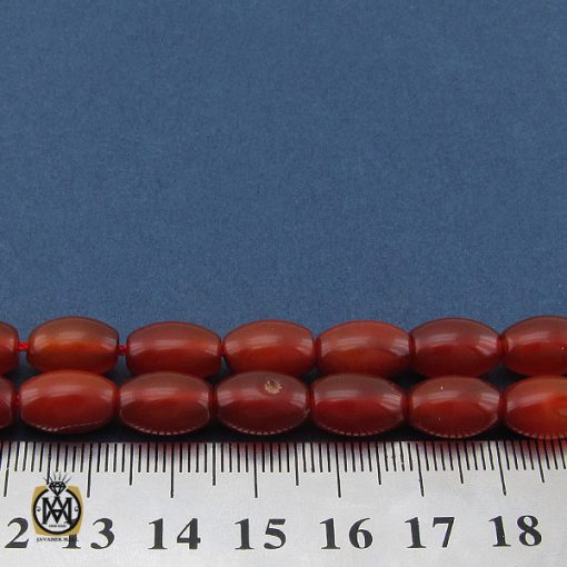 تسبیح 33 دانه هلی عقیق قرمز - کد 4240 - تصویر 4