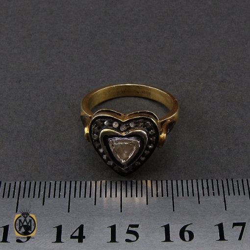 انگشتر الماس اصل طرح دلناز زنانه - کد 2185 - تصویر 4