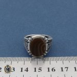 انگشتر عقیق سلیمانی طرح ورساچه مردانه - کد 10439 - تصویر 4