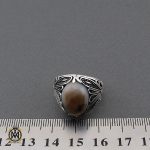 انگشتر عقیق سلیمانی مردانه - کد 10441 - تصویر 4