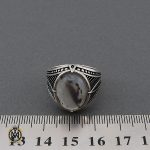 انگشتر عقیق شجر مردانه - کد 10442 - تصویر 4