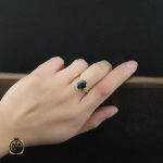 5 انگشتر یاقوت کبود طرح نگار زنانه - کد 2187 - تصویر 5