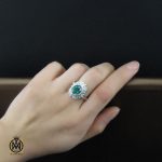 5 انگشتر توپاز سبز طرح رویا زنانه - کد 2194 - تصویر 5