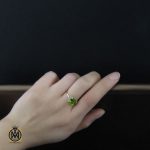 5 انگشتر زبرجد طرح تابان زنانه - کد 2199 - تصویر 5