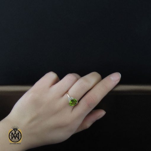 انگشتر زبرجد طرح تابان زنانه - کد 2199 - تصویر 5