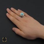 5 انگشتر فیروزه نیشابوری مردانه مرغوب هنر دست استاد شرفیان و استاد فتح - 10457 - تصویر 5