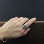 5 انگشتر یاقوت کبود استار و مارکازیت طرح آسمان زنانه - کد 2200 - تصویر 5