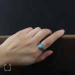 5 انگشتر فیروزه نیشابوری و مارکازیت طرح آیدا زنانه - کد 2203 - تصویر 5