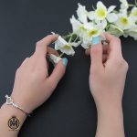 5 دستبند نقره طرح قلب زنانه - کد 1080 - تصویر 5