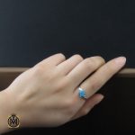 5 انگشتر فیروزه نیشابوری طرح دیبا زنانه - کد 2208 - تصویر 5