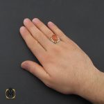 5 انگشتر عقیق یمن مردانه هنر دست استاد صانعی - کد 10407 - تصویر 5