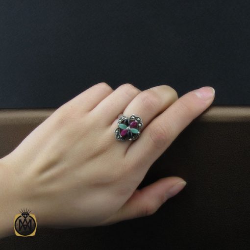 انگشتر چندنگین طرح ساینا زنانه - کد 2211 - تصویر 5