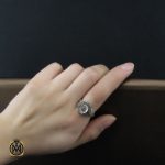 5 انگشتر دُر نجف و مارکازیت طرح مایسا زنانه - کد 2216 - تصویر 5