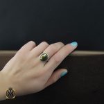 5 انگشتر حدید صینی با حکاکی یا محمد زنانه - کد 2173 - تصویر 5