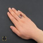 5 انگشتر عقیق قرمز و مارکازیت مردانه - کد 10465 - تصویر 5