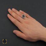 5 انگشتر عقیق مشکی مردانه - کد 10474 - تصویر 5
