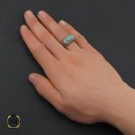 5 انگشتر فیروزه نیشابوری و مارکازیت مردانه - کد 10481 - تصویر 5
