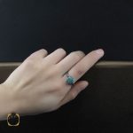5 انگشتر فیروزه نیشابوری و مارکازیت طرح غزل زنانه - کد 2232 - تصویر 5