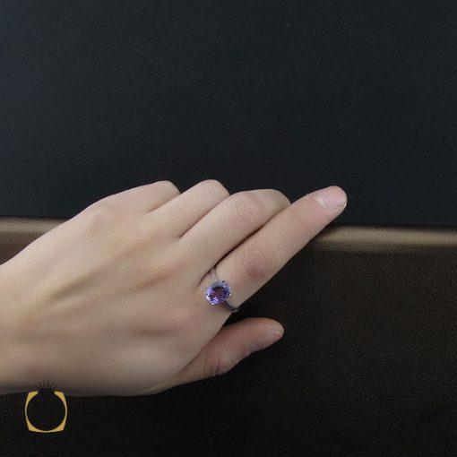 انگشتر آمتیست طرح باران زنانه - کد 2234 - تصویر 5