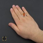انگشتر عقیق یمن مردانه هنر دست استاد صانعی - کد 10409 - تصویر 5