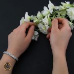 5 دستبند تنیسی نقره طرح آیلا زنانه - کد 1092 - تصویر 5
