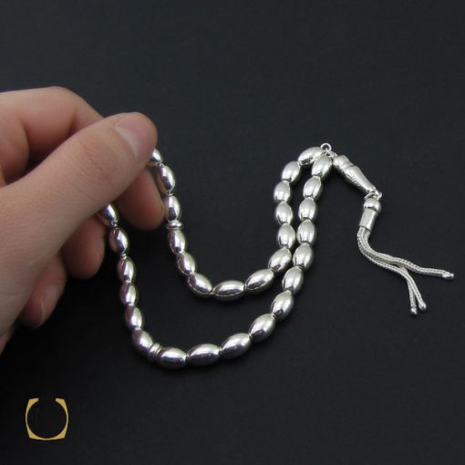 تسبیح 33 دانه نقره هلی ساده - کد 4311 - تصویر 5