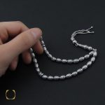 5 تسبیح 33 دانه نقره هلی خوش دست - کد 4313 - تصویر 5