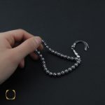 5 تسبیح 33 دانه نقره گرد طرح شبکه - کد 4316 - تصویر 5