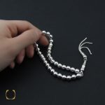 تسبیح 33 دانه نقره گرد ساده - کد 4317 - تصویر 5