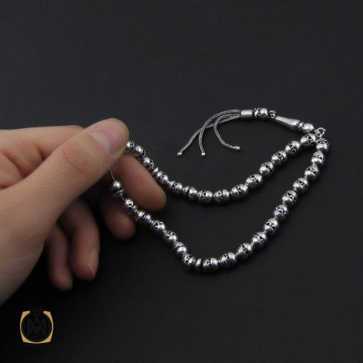 5 تسبیح 33 دانه نقره هلی جذاب - کد 4318 - تصویر 5