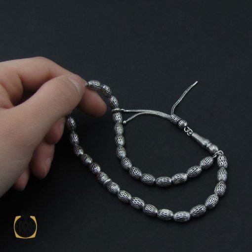 تسبیح 33 دانه نقره هلی خوش دست - کد 4320 - تصویر 5