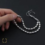 تسبیح 33 دانه نقره هلی طرح نقره ای - کد 4322 - تصویر 5