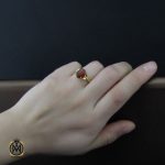 انگشتر عقیق یمن طرح آوا زنانه - کد 2243 - تصویر 5